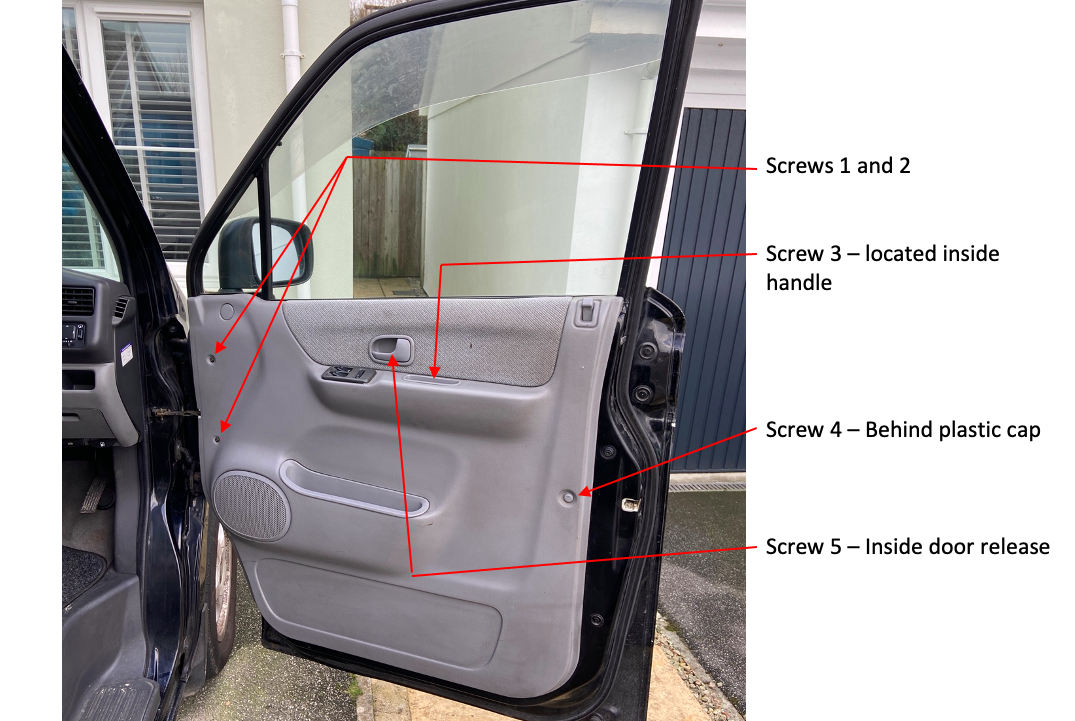 Mazda Bongo door panel removal